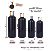 Bouteilles Vides Transparente Rondes en Plastique Forme Balle de 100ml, 200ml, 250ml, 300ml, 400ml, 500ml, 1000ml pour Shampooing et Lotion avec Bouchons à Clapet