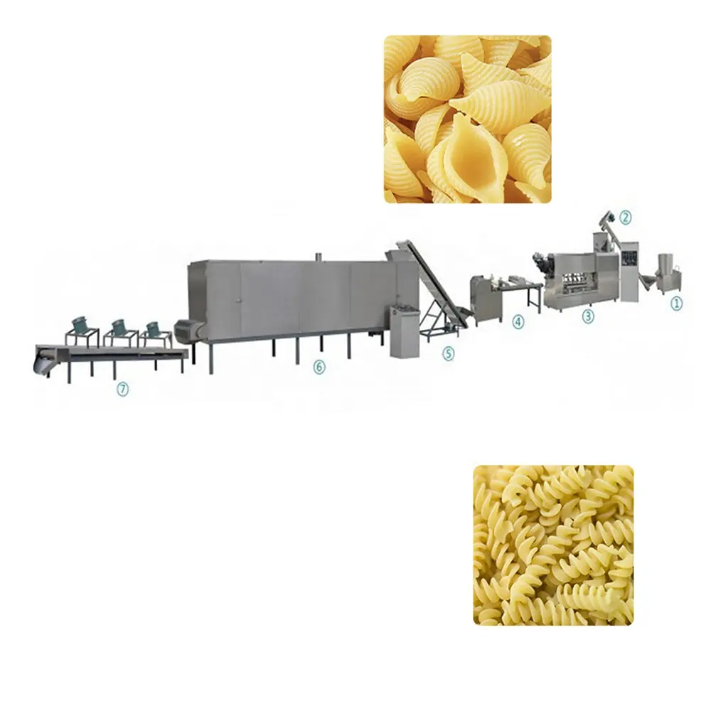 Italy Macaroni Production Line Noodle Type Macaroni Pasta Machine Automatic Machine For Making Pasta