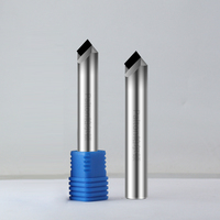 Fraise à chanfreiner PCD à 2 dents résistante à l'abrasion, en carbure de tungstène haute dureté pour la découpe de précision du graphite et de la céramique