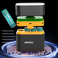 Литий-ионный аккумулятор GMCELL 14500, 1.5 В, 3600 мВтч, перезаряжаемый, с интеллектуальным зарядным устройством, 1000 циклов заряда