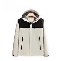 Veste imperméable coupe-vent unisexe à capuche avec fermeture éclair, doublure en polaire chaude pour les aventures en plein air au quotidien