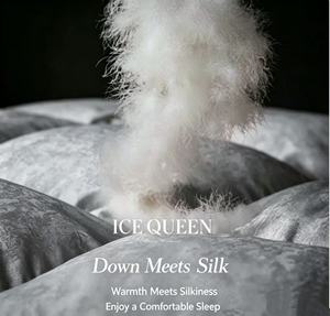 Couette de luxe en duvet de canard blanc doux, écologique, jacquard intégral, pour lit Queen, garnissage 1000g, automne/hiver, épaisse et chaude - Product Image 5
