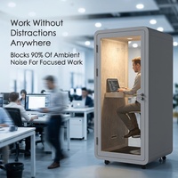 Cabine téléphonique de bureau moderne insonorisée de qualité A, mobile, multifonctionnelle et à assemblage rapide pour le télétravail et l'immersion VR/AR