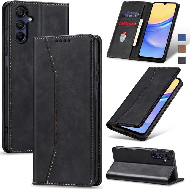 Leather Women Flip Wallet Mobile Phone Cases for iphone Samsung Galaxy A05 A07 A15 A57 A36 4G 5G Card Holder Slots Kickstand Back Cover