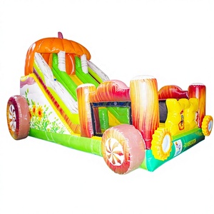 Château gonflable commercial extérieur en PVC écologique avec toboggan et mur d'escalade, thème <span class=keywords><strong>voiture</strong></span> de dessin animé, 5m*8m, pour <span class=keywords><strong>location</strong></span> - Product Image 4