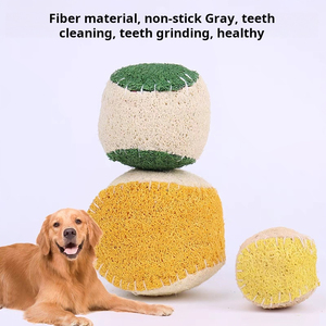 Balle de jeu pour animaux de compagnie en loofah, avec herbe à chat, pour l'entraînement et le jeu en extérieur avec les chiens, vente en gros - Product Image 2