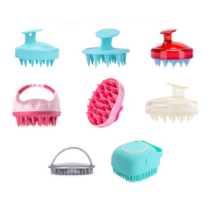 Brosse de massage du cuir chevelu en silicone pour le shampoing et le nettoyage, usage général - Product Image 2