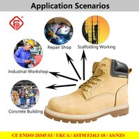 Chaussures de sécurité en cuir nubuck Goodyear Welt, bottes de travail pour soudeurs électriques à lacets avec embout et semelle intermédiaire en acier