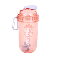 Bouteille d'eau de sport transparente en PC, design capsule, style banane, résistante aux hautes températures, anti-fuite