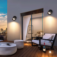 Jpungsun IP65 Étanche Hôtel Villa Entrée Balcon Rotatif Spot Jardin Cour Terrasse Extérieur Led Appliques Murales