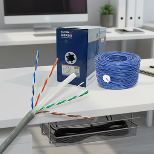 Câble Ethernet CAT6 CCA haute performance 24AWG 305m Boîte |   Câble réseau LAN 350 MHz 1 Gbps pour caméras IP CCTV PoE - Product Image 2