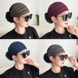 Gorro <span class=keywords><strong>de</strong></span> quimioterapia transpirable <span class=keywords><strong>de</strong></span> <span class=keywords><strong>malla</strong></span> <span class=keywords><strong>de</strong></span> nailon al por mayor para mujer, gorro <span class=keywords><strong>de</strong></span> verano <span class=keywords><strong>de</strong></span> poliéster con tejido jacquard transpirable para ocultar el cabello - Product Image 3
