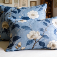 Ensemble de literie moderne pour lit queen-size en coton 100% 300 fils/cm² avec motif végétal réversible, housse de couette, drap et taies d'oreiller - Utilisation toutes saisons