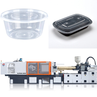 Machine de moulage par injection plastique à vis horizontale à paroi mince pour tasses et récipients alimentaires Fabrication flexible en matériau PC PP
