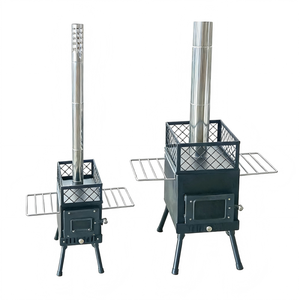 Estufa Portátil de <span class=keywords><strong>Leña</strong></span> de Acero al Carbono, Compacta, para Exteriores, con Soporte para Piedras de Sauna, para Tiendas de Campaña - Product Image 5