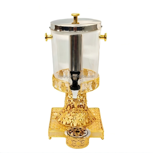 Distributeur de boissons 8L Royal Gold gaufré pour mariages, hôtels et services de restauration de petites entreprises – Serveur de jus de fruits, limonade et boissons froides - Product Image 2
