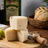 Fromage caciotta semi-dur aromatisé de 300g, prêt-à-manger, fromage cottage au goût de truffe en vrac et emballage en boîte disponible