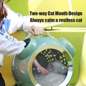 Kinghon Portable Backpack for Outdoor Use Space Capsule Portable Breathable Cat Backpack Cat Travel <b>Bag</b> Plastic <b>Clock</b> <b>Bag</b> - Product Image 3