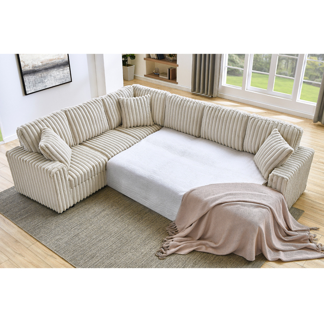 Wholesale Velvet Sectional Sofa With Chaise Lounge Oversized Plush Couch Luxury Modern for Large Living Room