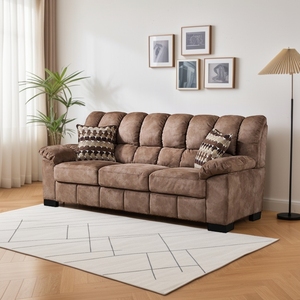 Home Furniture Set Three Seat Velvet Fabric Wood Legs <b>Living</b> <b>Room</b> <b>Sofa</b> Decoration Furniture OEM ODM Manufacture - Product Image 4