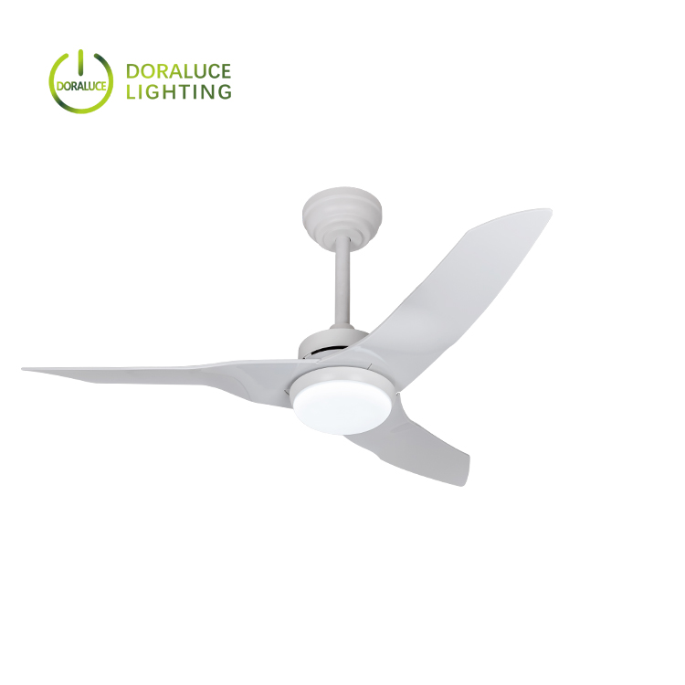 Smart control with 3 colors led source dc motor 6 speed bldc led ceiling fan with light