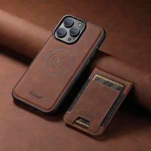 Vente flash - Étui de télé<span class=keywords><strong>phone</strong></span> pour iPhone 15 Pro avec support de portefeuille en cuir PU avec emplacements pour cartes, 2 en 1, housse magnétique détachable - Product Image 2