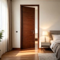 Porte d'entrée en bois massif sur mesure, résistante aux intempéries et écoénergétique, pour projets de rénovation de villas de luxe aux États-Unis