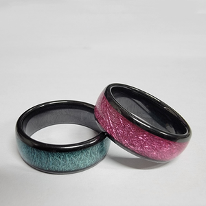 Anillo Inteligente NFC con Diseño de Madera Cerámica, Resistente al Agua IP68, Color Rosa, TAG216, Anillo Inteligente Morado para Acceso a Puertas, Compartir Información, para Hombres, Mujeres y Niños - Product Image 1