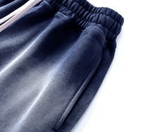 Shorts pour homme en tissu éponge 430G, coupe décontractée, taille élastique, bas ouvert, style délavé à l'acide