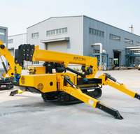 Mini-grue araignée à bras articulé de 18 m avec démarrage électrique et transmission hydraulique pour la logistique