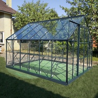 Serre de jardin en verre trempé de style victorien, en aluminium, pour plantes d'extérieur, vente directe d'usine