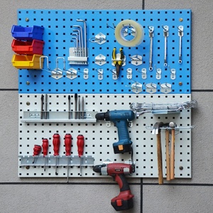Pannelli in metallo industriale Pegboard all'ingrosso in metallo per strumenti per Garage - Product Image 1