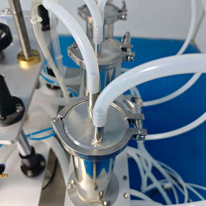 Machine de remplissage de toner cosmétique industrielle, quatre têtes, remplisseuse semi-automatique sous vide, maquillage, <span class=keywords><strong>eau</strong></span>, soin de la peau, produit en plastique, verre - Product Image 5