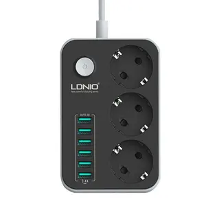 LDNIO Neuankömmling Hot Sale Großhandel SE3631 6 USB-Anschlüsse PortS power Strip EU-Stecker