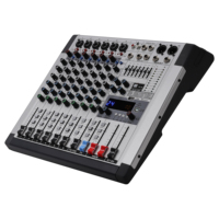 RA-8 Contrôleur DJ professionnel avec 6 entrées mono/XLR + 2 entrées stéréo, station de mixage audio avec 24 effets DSP, 32 bits, métal, filaire