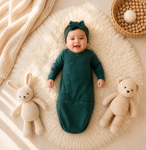 Combinaison pour bébé en tricot côtelé à manches longues, impression personnalisée ODM, vêtements unisexes pour bébé, faible MOQ, vente chaude - Product Image 1