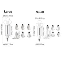 Pistolet à crème, distributeur de glaçage, ensemble de buses en acier inoxydable, seringue à glaçage à corps transparent pour la décoration de cupcakes et de gâteaux, fournitures de pâtisserie