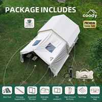 Tente gonflable Coody 8.0+Framed Foyer - Beige, tente gonflable de luxe de haute qualité, fabrication directe, tente de camping gonflable
