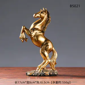 Statuette de cheval en résine, ornement créatif, style européen, décoration de la maison, du bureau, salon, artisanat, statue, 1 pièce