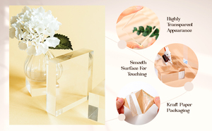 All'ingrosso quadrato rotondo in acrilico sublimazione spazi vuoti scrivania blocco solido tubo personalizzato cilindro acrilico montante chiaro - Product Image 5