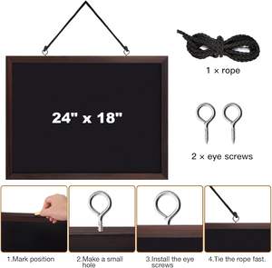 <span class=keywords><strong>Comix</strong></span> กระดานดำแม่เหล็ก18X24นิ้วกระดานดำกรอบไม้สำหรับเด็กกระดานชอล์กแขวนสำหรับบ้านห้องครัวร้านอาหารผู้ชาย - Product Image 6