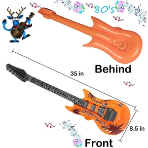 Guitarra Eléctrica Rockstar inflable para fiestas <span class=keywords><strong>de</strong></span> <span class=keywords><strong>los</strong></span> <span class=keywords><strong>90</strong></span>, suministros <span class=keywords><strong>de</strong></span> juguete para Decoración <span class=keywords><strong>de</strong></span> cumpleaños, Rock and Roll, 35 pulgadas, 80s - Product Image 2