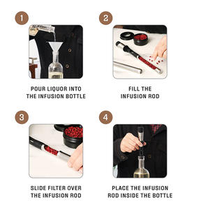 <span class=keywords><strong>Kit</strong></span> d'infusion artisanal DIY en bois et verre <span class=keywords><strong>de</strong></span> style ancien pour spiritueux (gin, vodka, whisky, <span class=keywords><strong>rhum</strong></span>, tequila) – Accessoires <span class=keywords><strong>de</strong></span> bar - Product Image 3
