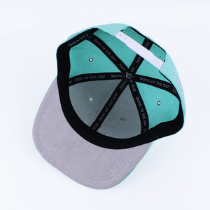 Logo brodé 3D personnalisé de couleur <span class=keywords><strong>verte</strong></span> Chapeau à bord plat en daim Street Style Hip-Pop 6 Panel <span class=keywords><strong>Snapback</strong></span> - Product Image 5