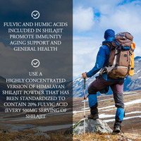 Marque privée Capsules de Shilajit de force 2000MG Compléments alimentaires pour soutenir la poudre de Shilajit pure et favoriser l'immunité
