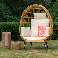 Chaise ronde de balançoire de meubles de jardin tissés en rotin simple de canapé en forme d'oeuf de loisirs de jardin extérieur