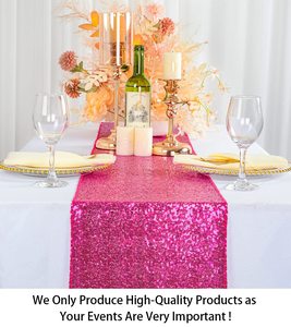 Sequined Red Gold Nordic Tablecloth Wedding Banquet <strong>Round</strong> <strong>Table</strong> <strong>Runner</strong> with <strong>Table</strong> Flag Christmas Party Decor - Product Image 2