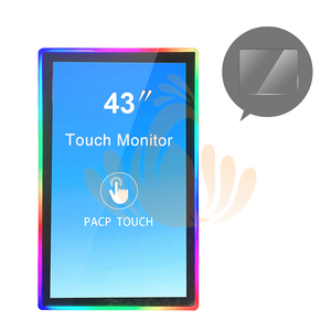 Monitor listo para enviar barato de 43 pulgadas 3840*2160 4K, panel de vidrio con luz LED capacitiva, monitor de juegos con pantalla vertical - Product Image 1