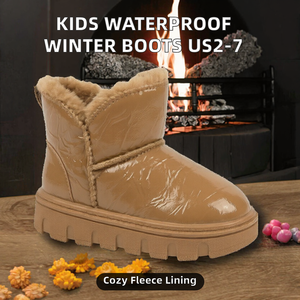 Botas de Nieve para Niños [Tallas US 2-7] Impermeables, Cálidas para Invierno, Forradas de Felpa, Cómodas, Antideslizantes, para Niños y Niñas - Product Image 2