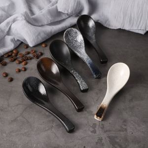 Wholesale Japanese Ramen Soup <b>Spoons</b> Porcelain Eco-Friendly Asian Restaurant Serving <b>Spoons</b> for Udon Pho Rice Noodles - Product Image 3